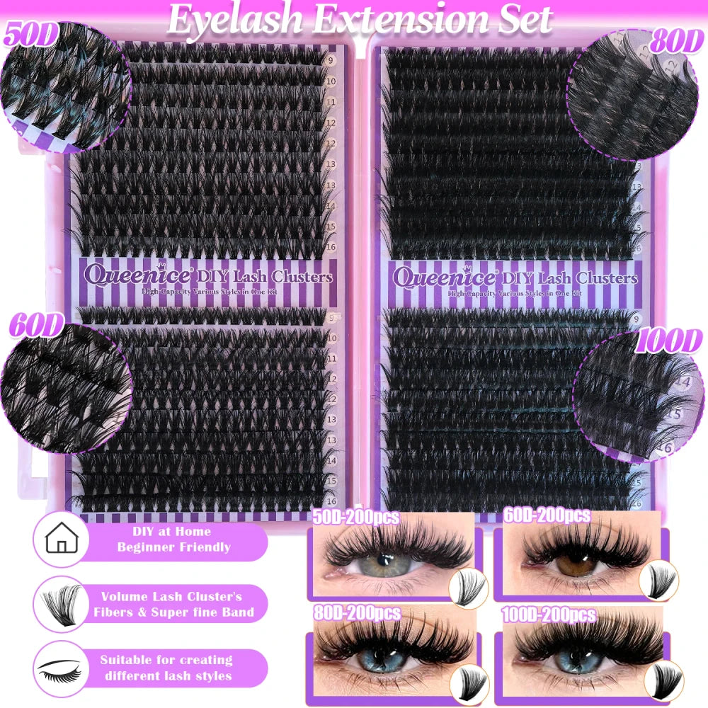 DIY Cluster Lash Extension Kit